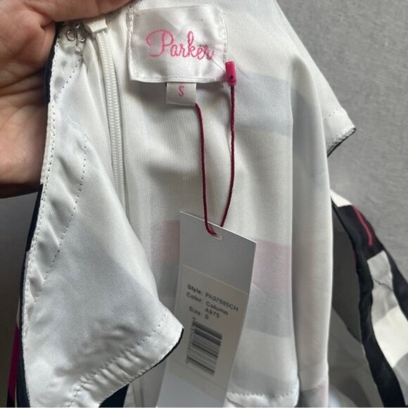 NWT Parker 100% silk cut out mini dress Sz S - Picture 3 of 9